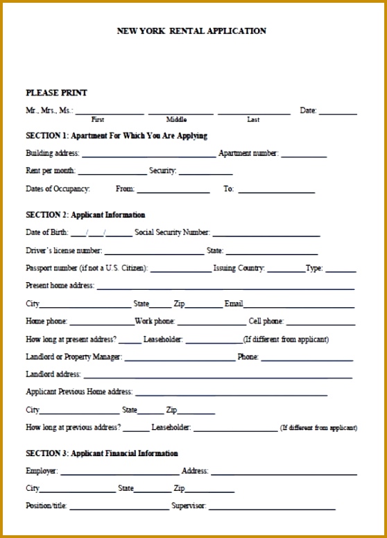 New York Rental Application PDF 558776