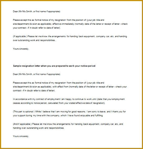 Email Resignation Letter Template – 10 Free Word Excel PDF fssOt sloaneassociates 567544