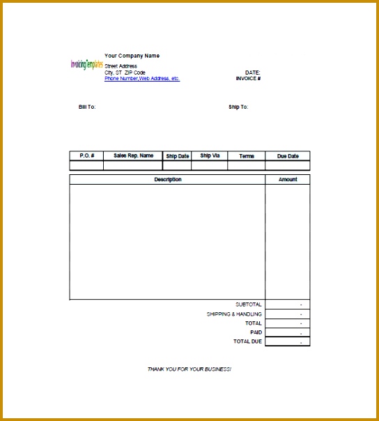 Reatial Invoice Template Free Download 544604