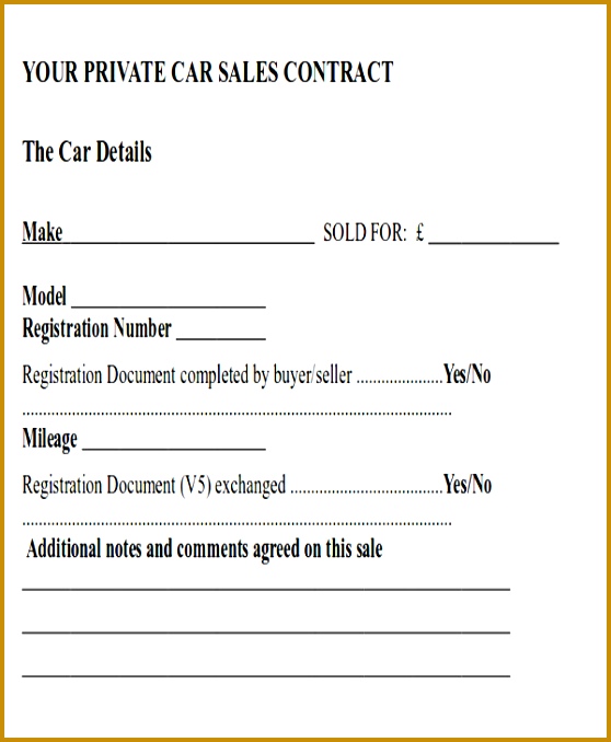 Sample Automobile Sales Contracts 8 Examples In Word Pdf 678558