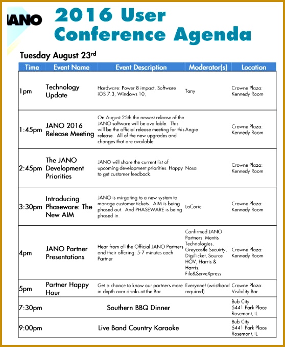 21 Conference Agenda Examples vfhci User Conference Agenda Sample 678558