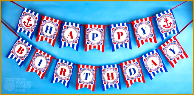span itemprop="name" Nautical BIRTHDAY Banner 318651