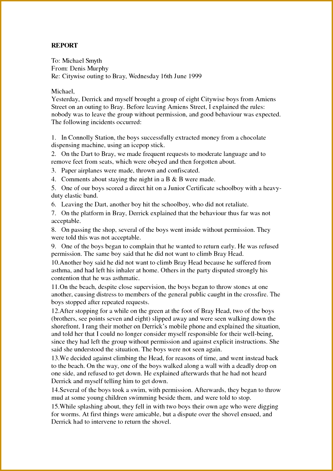 corporate letterhead templates samples of incident report and incident report sample letterhead 16401162