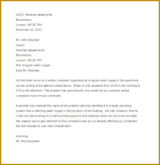 Ideas Collection How To Write A Letter plaint Landlord Template With Additional Sheets 558544