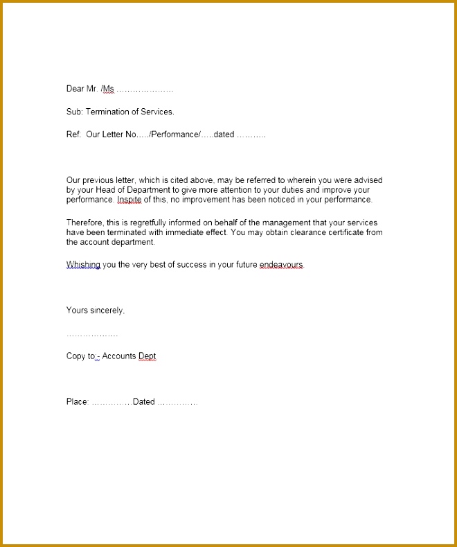 Printable Termination Letter Template 07 789660