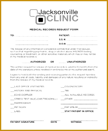 Medical Records Request Form Samples 9 Free Documents in Word PDF 362441