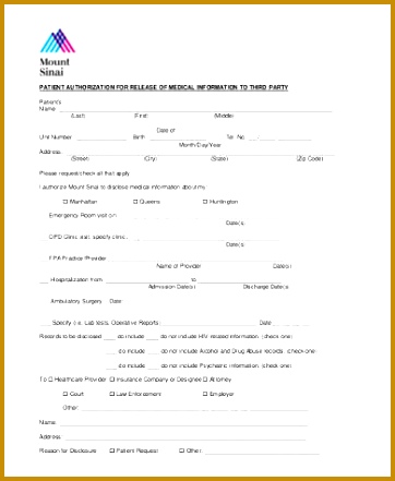 Patient Medical Record Release Form 362441