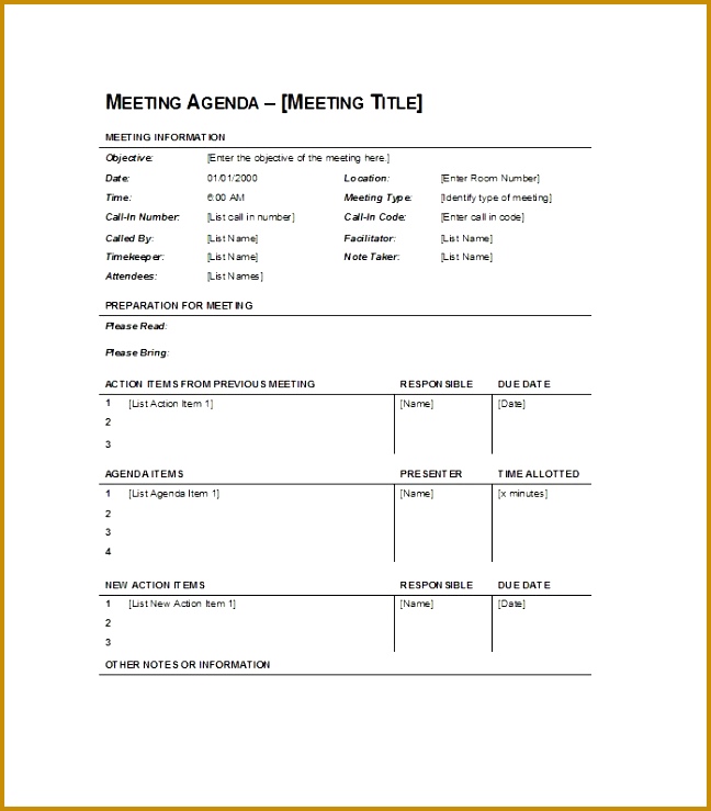 Printable Meeting Agenda Template 01 739648