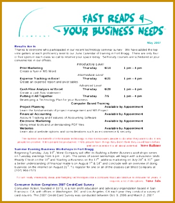 Monthly pany Newsletter Template 418362
