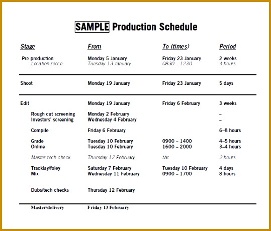 sample prod schedule 460539