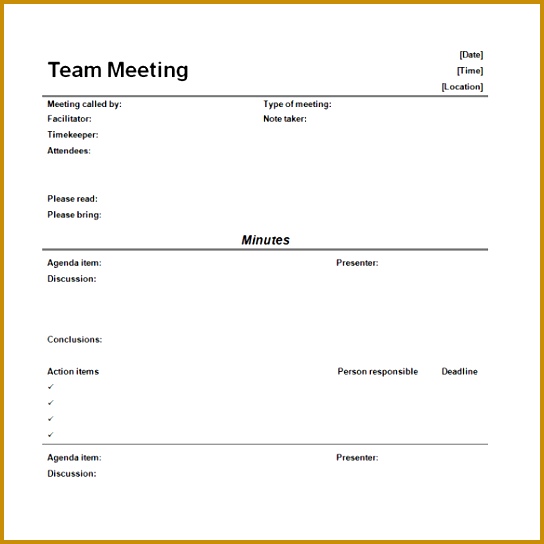 Meeting Notes Template Team Meeting Minutes Free Download Word lid3u 12 Microsoft Word Minute Templates Free Download 544544