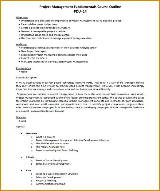 course which focuses on all the vital points of the course such as objective au nce prerequisites course description duration and agenda 651544