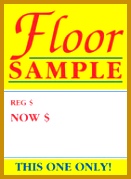 5 in x 7 in Floor Sample Price Tag 179131