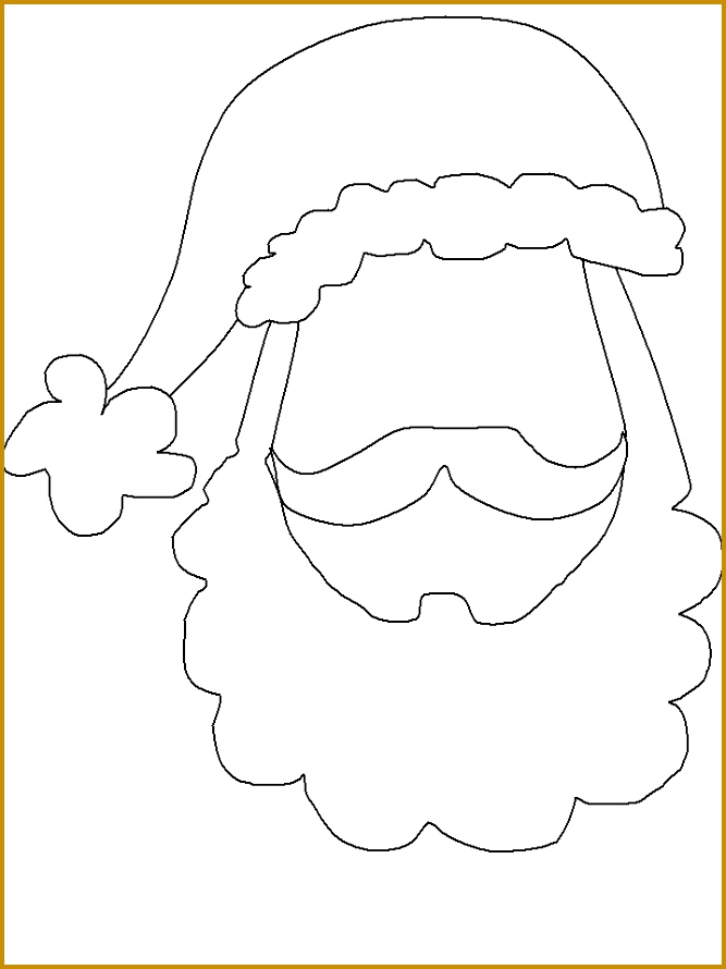 Preschool christmas crafts · Santa Face template 890667