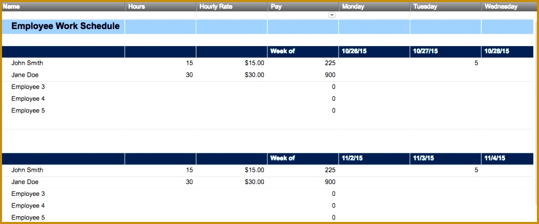 Smartsheet Work Schedule Template 4381054