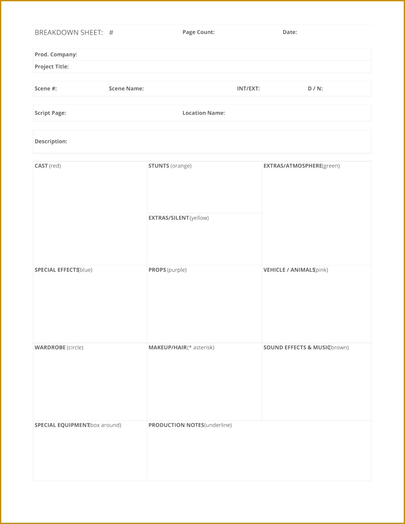 Script Breakdown Sheet Template Scene Breakdown StudioBinder 16851302
