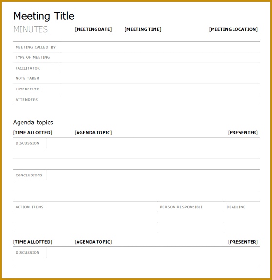 Project Meeting Minutes Template 558576