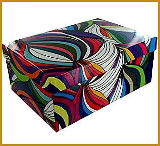 Paperchase Shoe Box Gift Box Wavy Stripe Design Amazon fice Products 330301