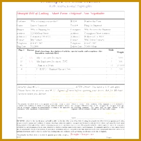 Simple Bill Lading Template Business Coupon Straight Short Form Invoice Templates line Example End Result 279279