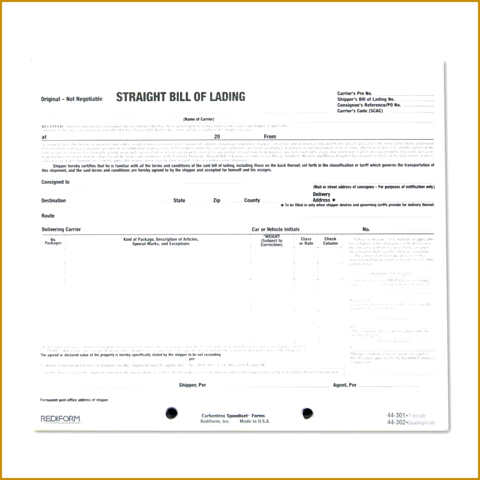 Straight Bill Lading Short form Template Free and 10 Best Bill Lading 952952