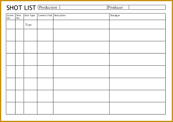 Shot List Shot List Template Shot Shotlist Template 8 How To Use fcgje Shot List 593420