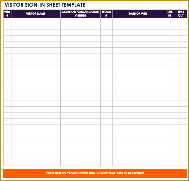 IC Visitor Sign in Sheet Template 711742