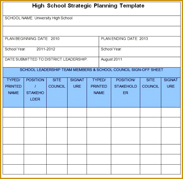 3 School Strategic Plan Template Free Word PDF Documents 621632