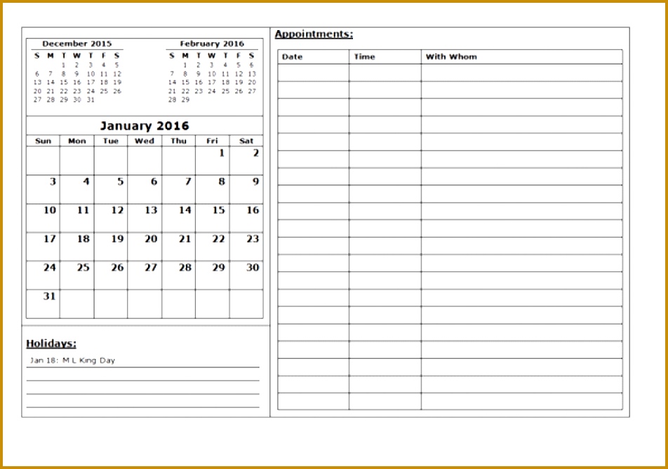 Free Printable Weekly Appointment Calendar 669952