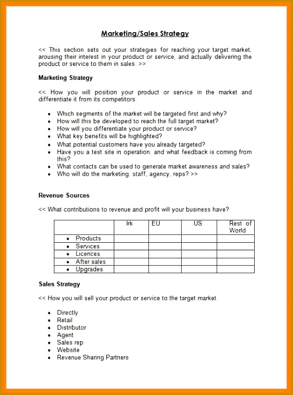 Territory Plan Template Simple Marketing Plan Sample Simple 786582