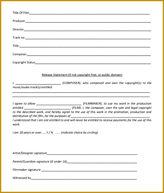Simple Release Form 637544