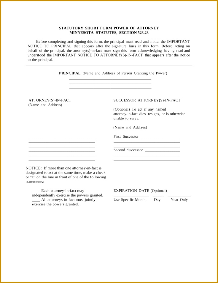 Free Minnesota Power of Attorney Forms Word PDF 952735