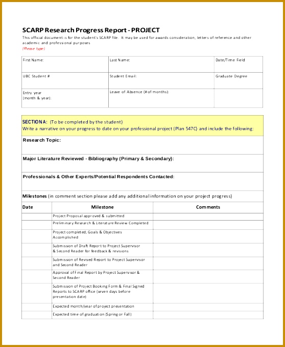 PhD Progress Self Report Sample 678558