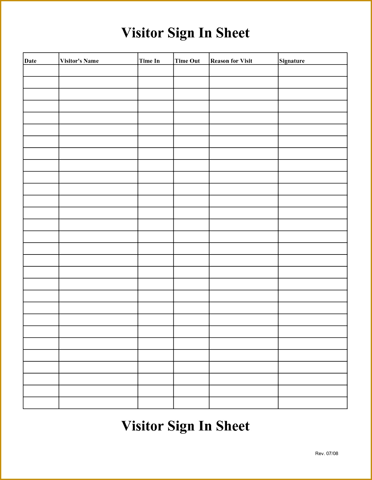 Printable visitor sign in sheets Mike Folkerth King of Simple 15411193