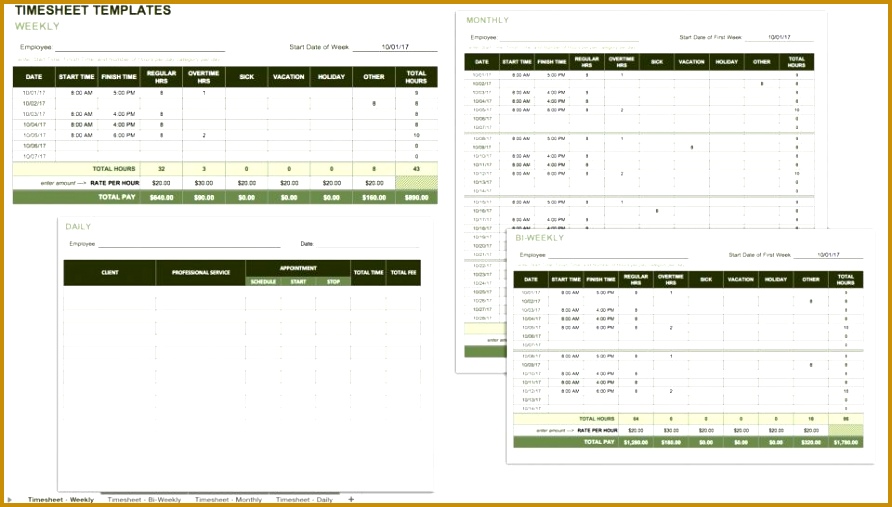 In addition to tracking employee attendance a timesheet calculates hours worked and amounts owed Employees can use this template for tracking their own 507892
