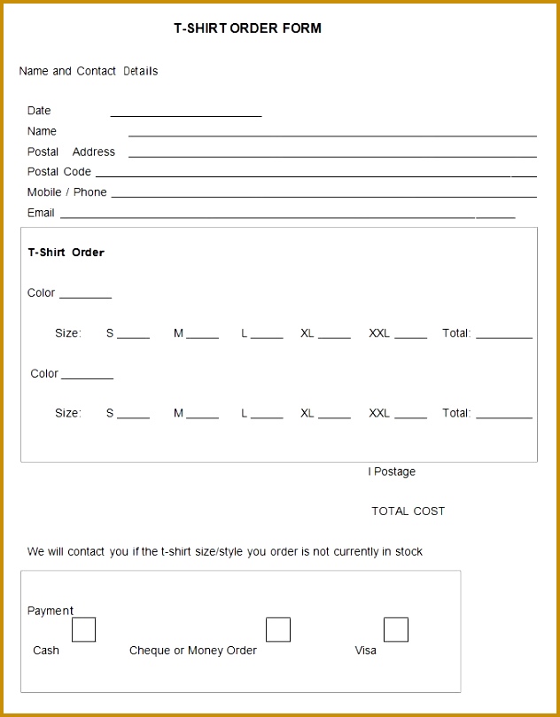 Order Form Template 809632