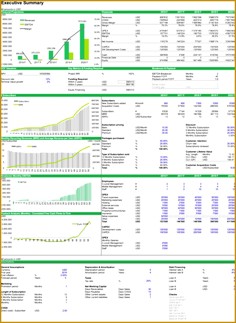SaaS Financial Model Template The SaaS Valuation Model provides 7631046