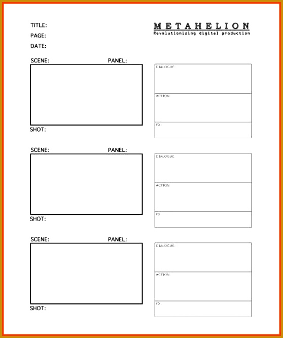 storyboard template word program format storyboard template pdf 558665