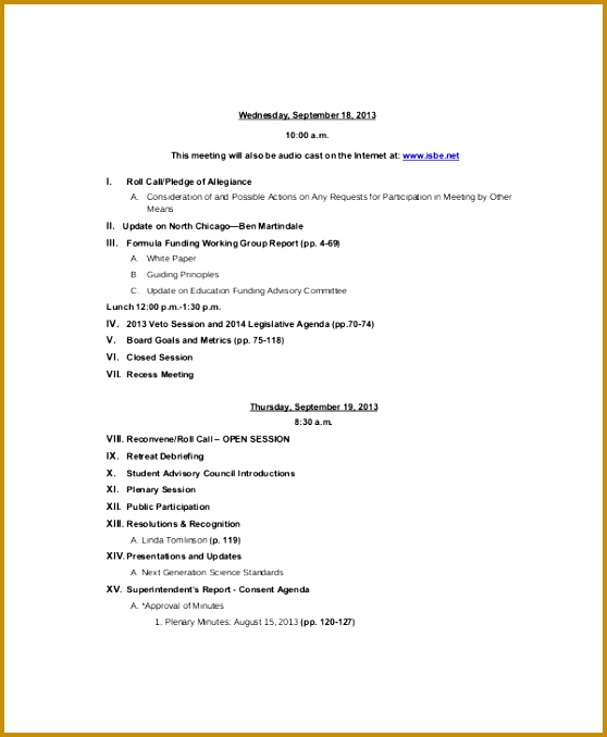 Sample Annual Strategic Planning Session Meeting Agenda 678558