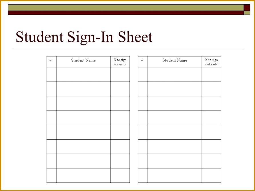 Student Sign In Sheet Question Types Allowed Us To Ask For Text 892669