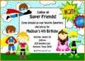 5 Superhero Birthday Invitation Template