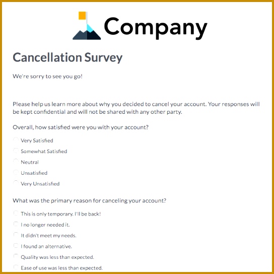 cancellation survey template 544544