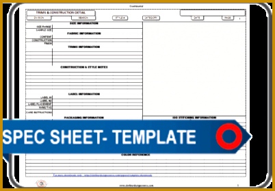 PDF Specification Sheet Template 279402