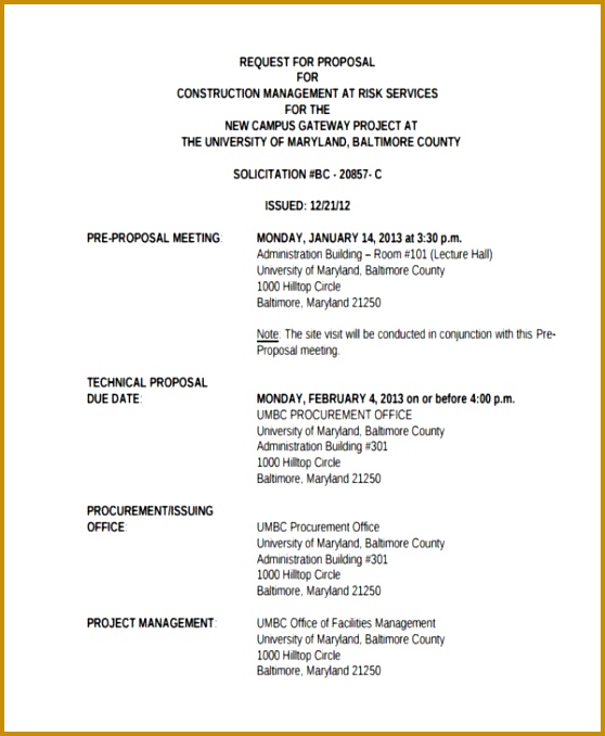 30 Request For Proposal Examples 678558