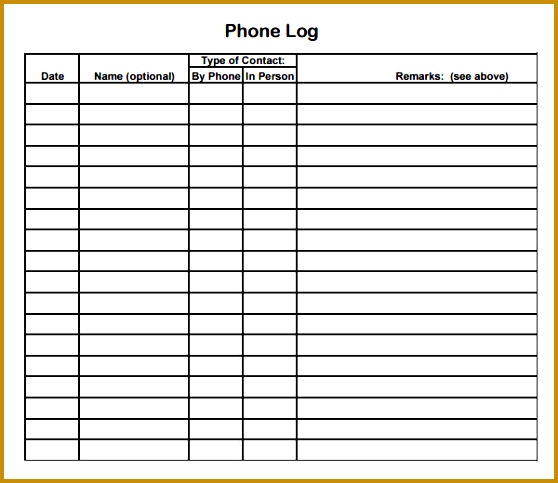 sample phone log 483558