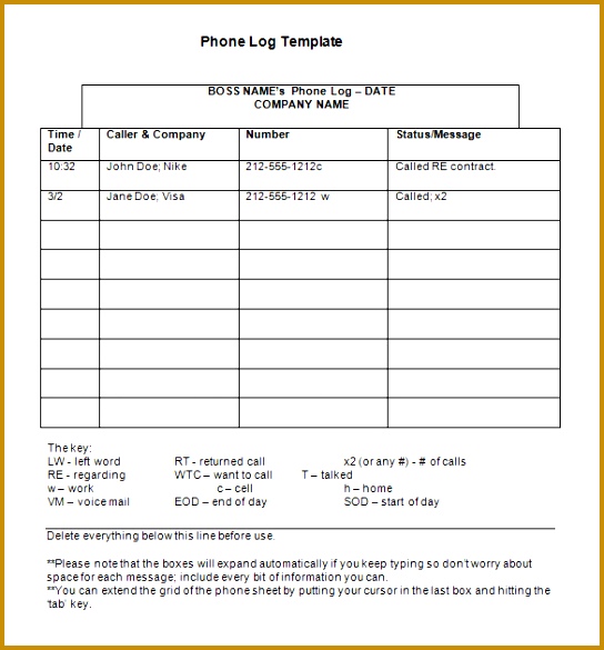 Answering Machine Messages Template 585544