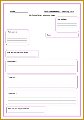 Formal letter planning sheet by little dreamer Teaching Resources Tes 465329