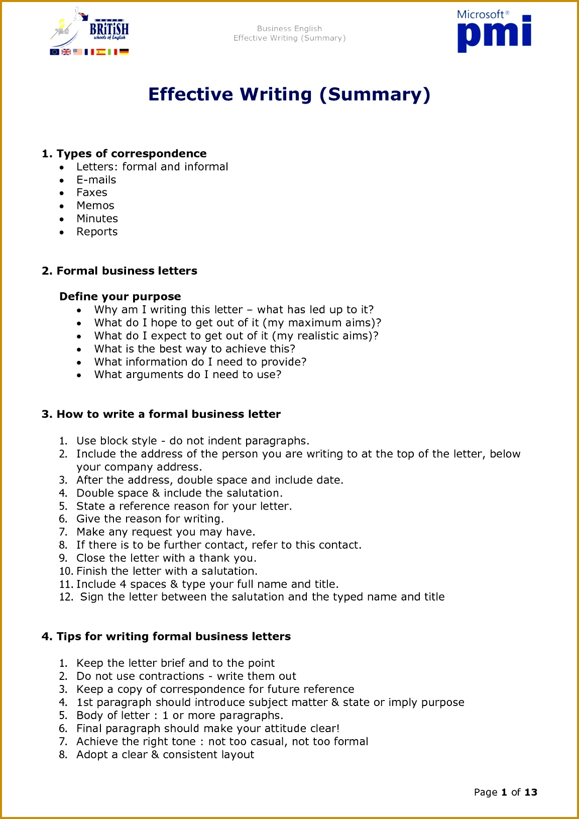 Writing Formal Business Letters DOC Business Letter WritingFormal Letter Template Business Letter Sample 16311153