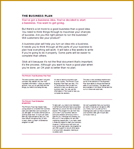 Simple Business Plan Template – 6 Free Word Excel Pdf Format 604544