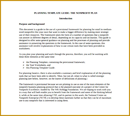 Non Profit Business Plan Template 18 Free Word Pdf Documents 483544