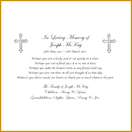 Memorial Thank You Cards TY102 460460